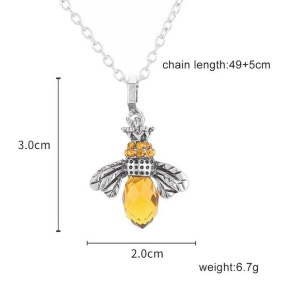 Honey Bee Crystal Women's Necklace - Picture 4 of 6